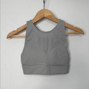 Varley Gray Langley Seamless Mesh Sports Bra S/M